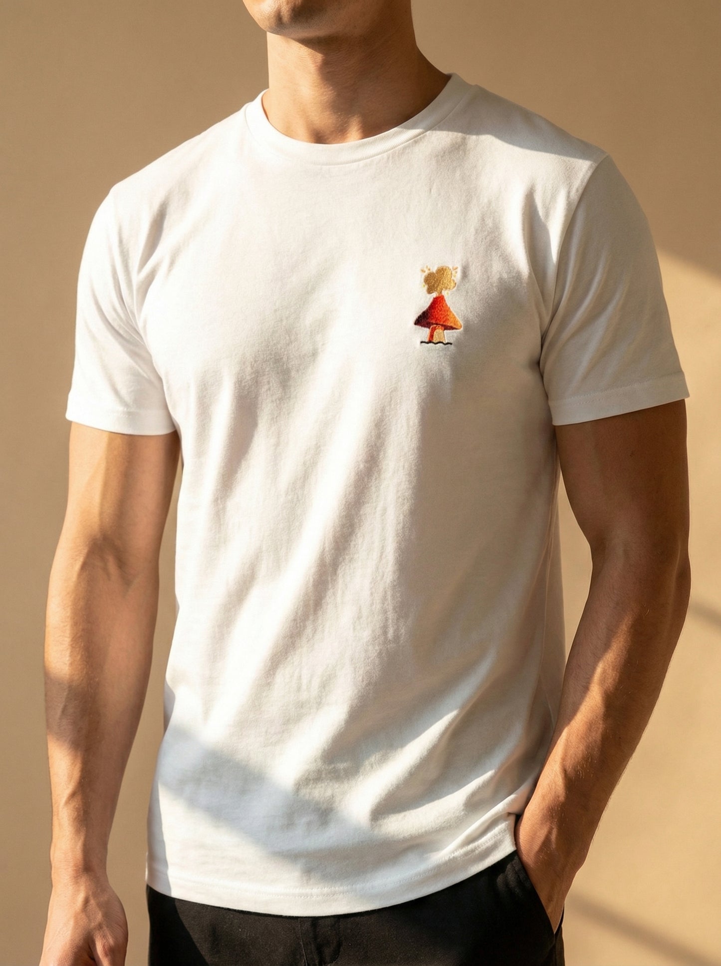 Volcano-Cap Mushroom - Embroidery Tee