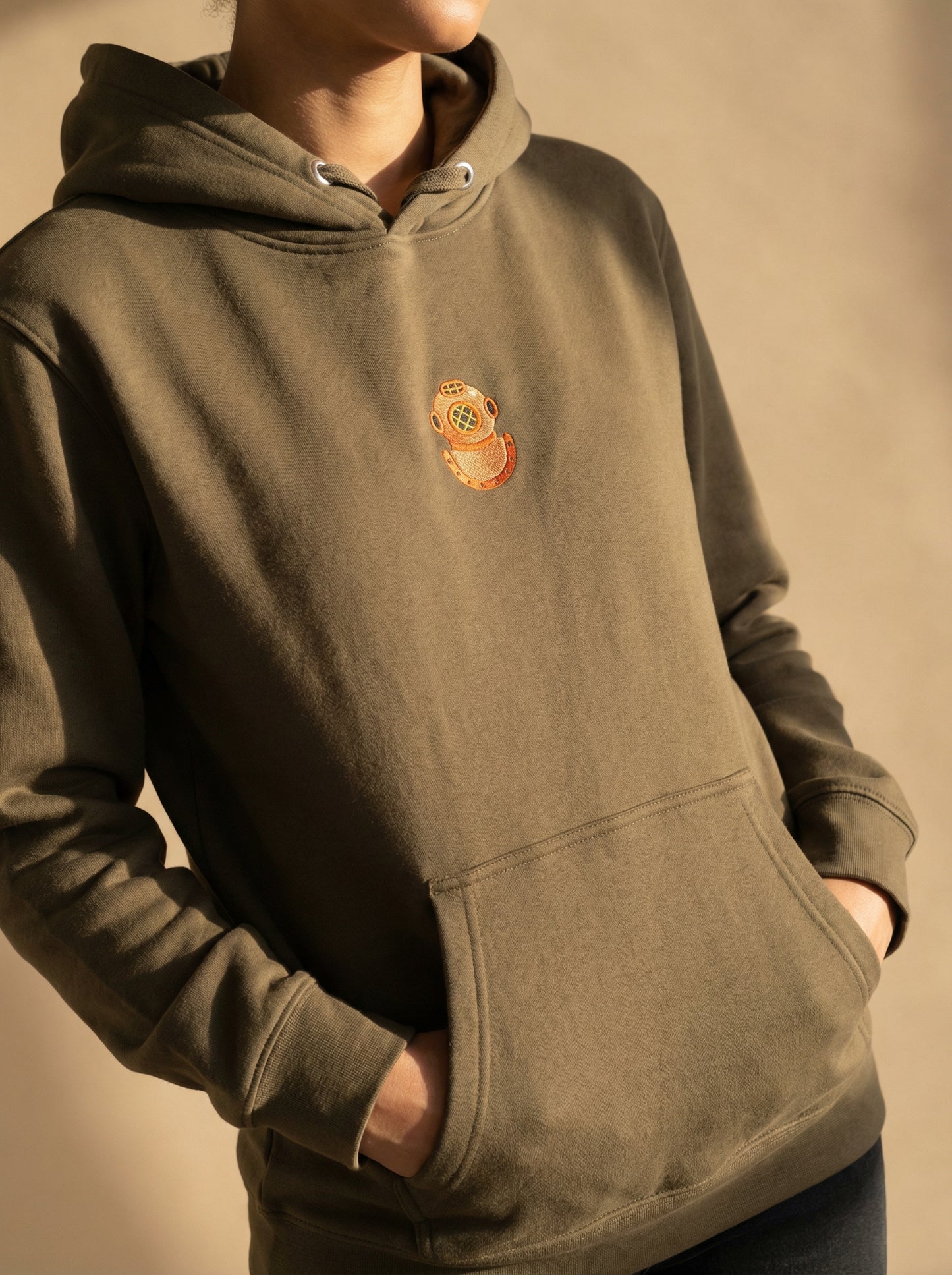 Diving Helmet - Embroidery Hoodie