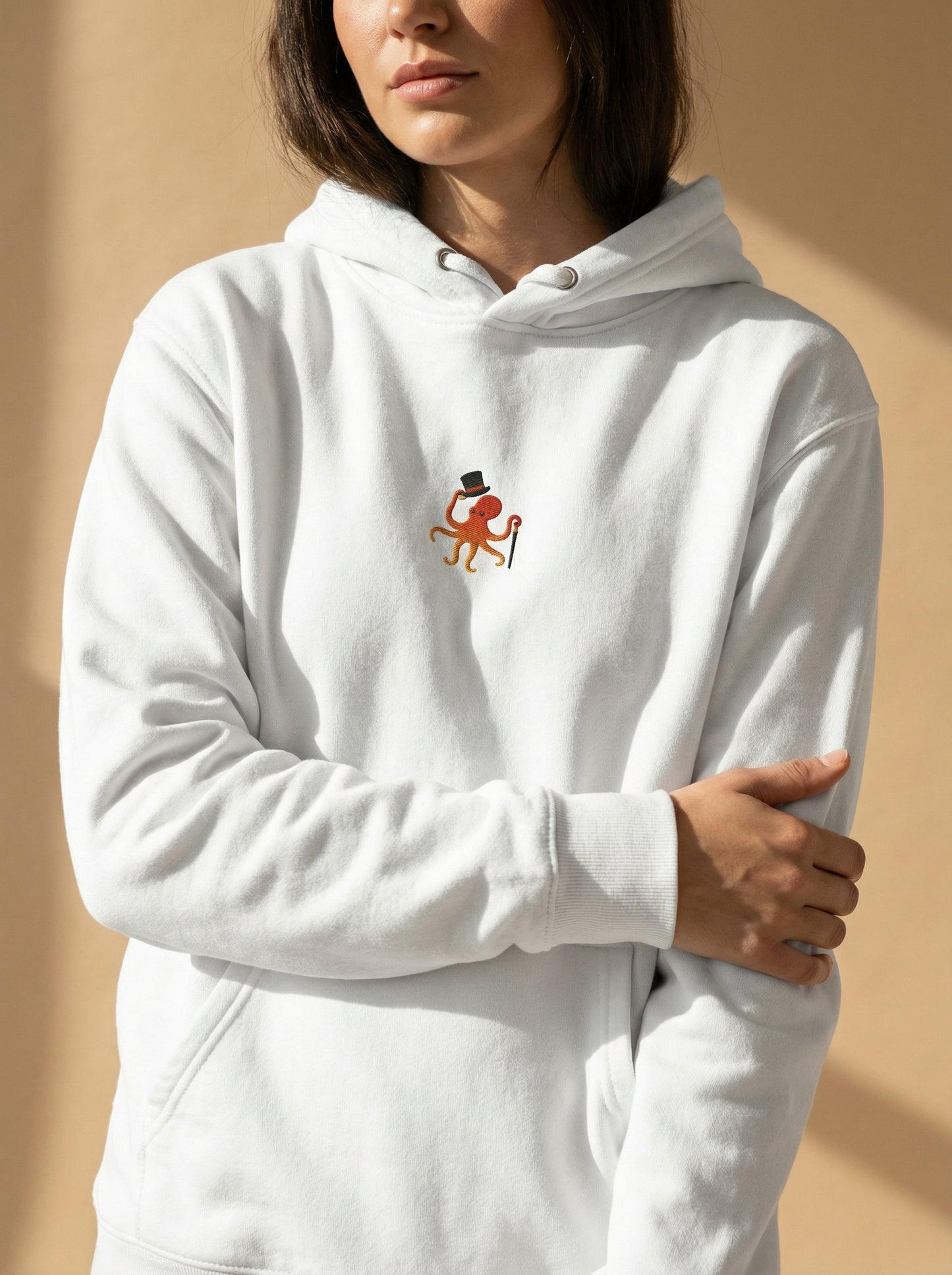 Dignified Octopus - Embroidery Hoodie