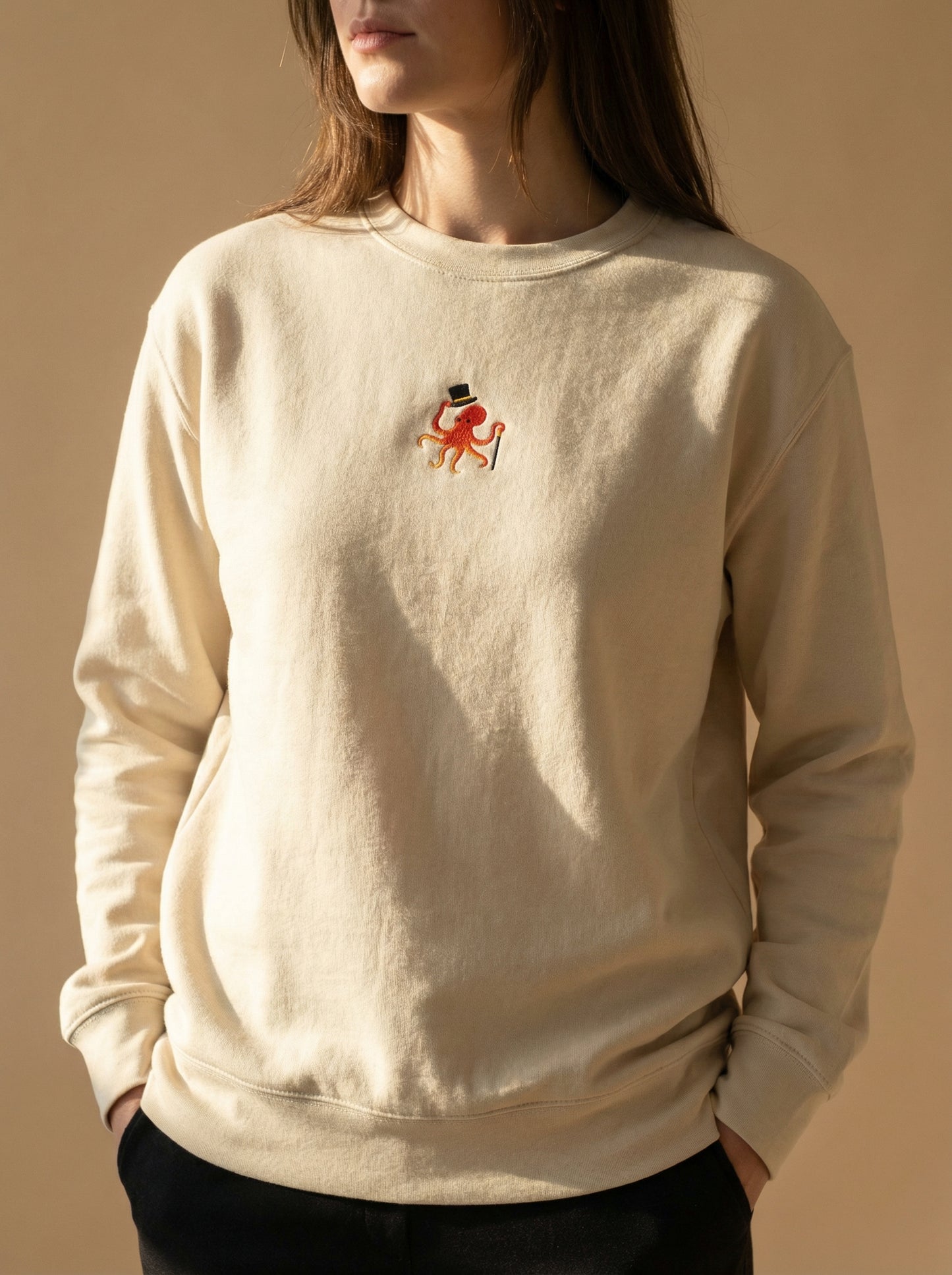 Dignified Octopus - Embroidery Sweatshirt