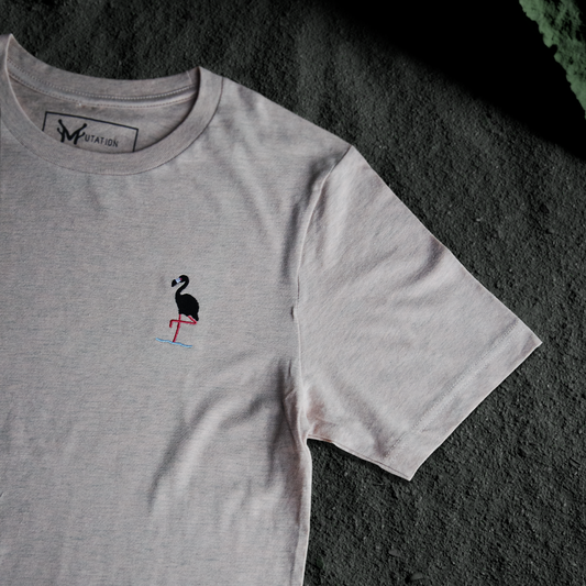 Black Flamingo - Embroidery T-Shirt