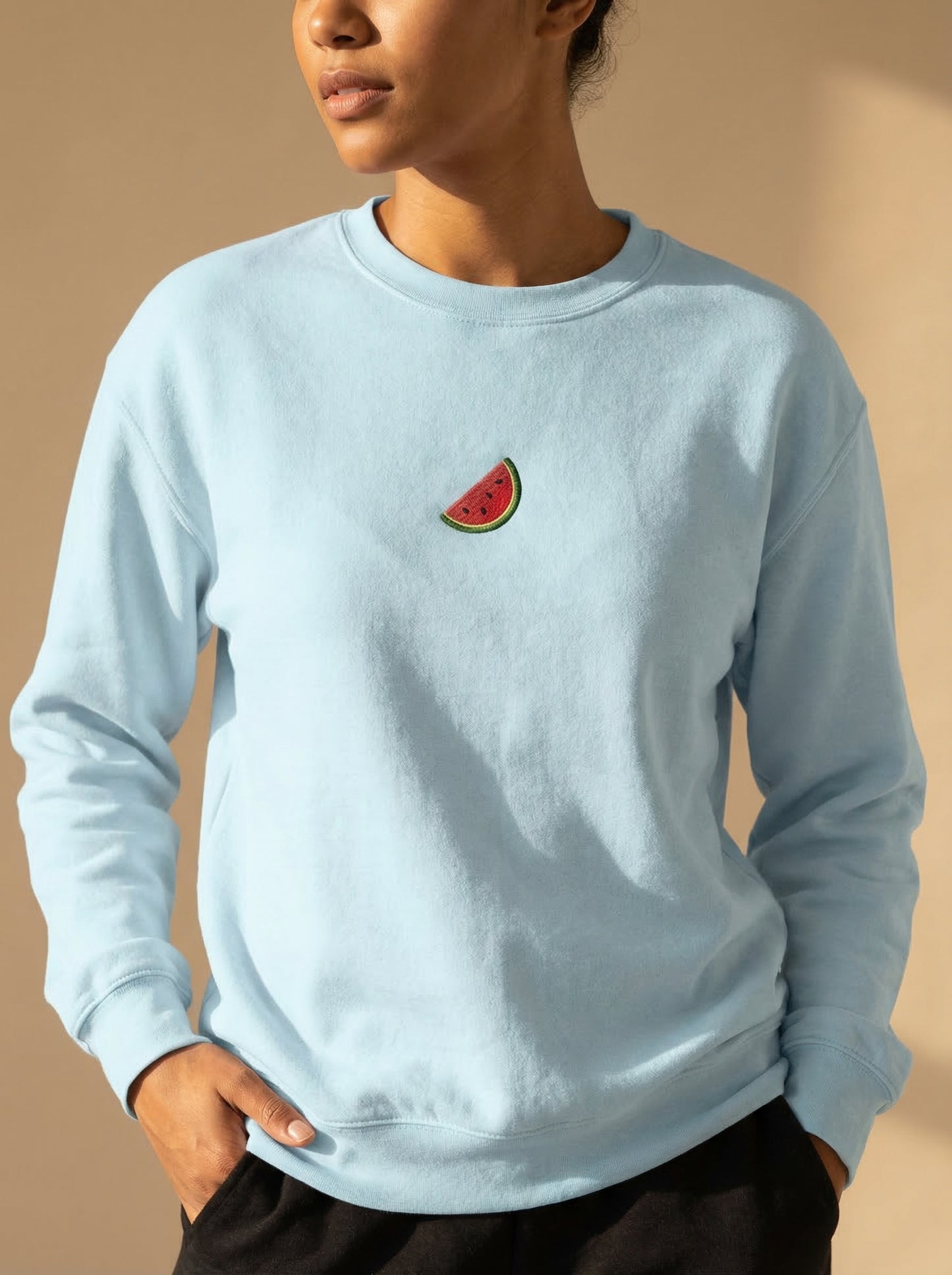Watermelon Slice - Embroidery Sweatshirt