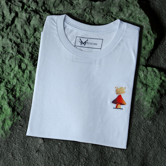 Volcano-Cap Mushroom - Embroidery T-Shirt